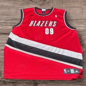 Adidas Portland Trailblazers Red and Black Jersey